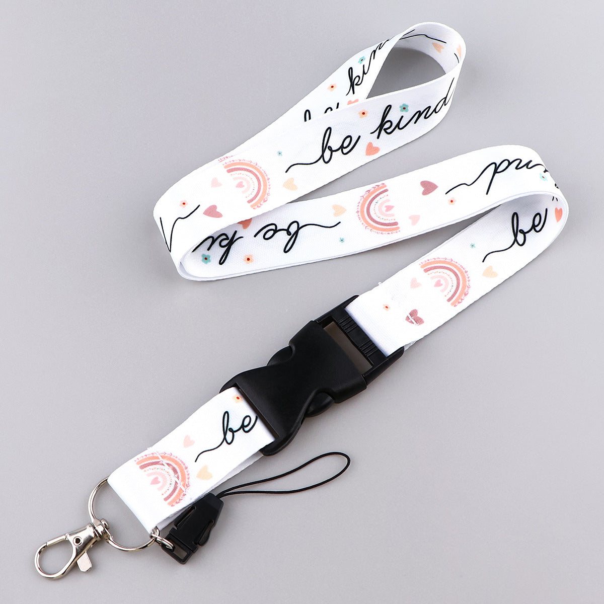 Wholesale Rainbow Card Holder Ribbon Polyester Cell Phone Lanyard Keychain