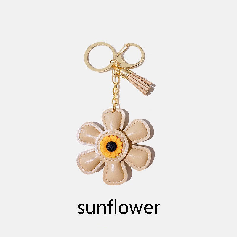 Wholesale Sunflower Cute Cartoon Keychain Personality Bag Pendant Key Chain Hanging