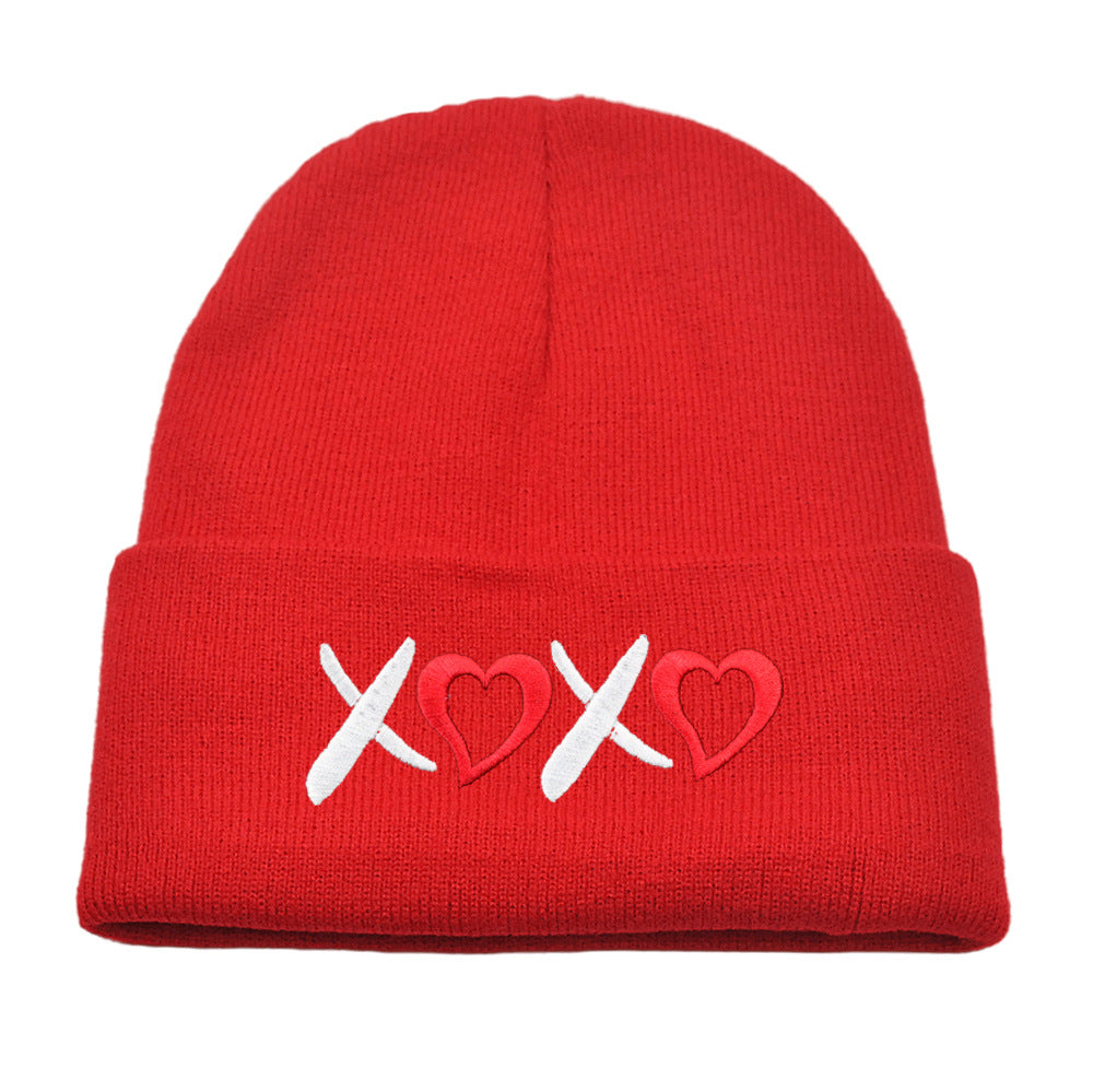 Wholesale Valentine's Day XOXO Acrylic Knitted Woolen Hats