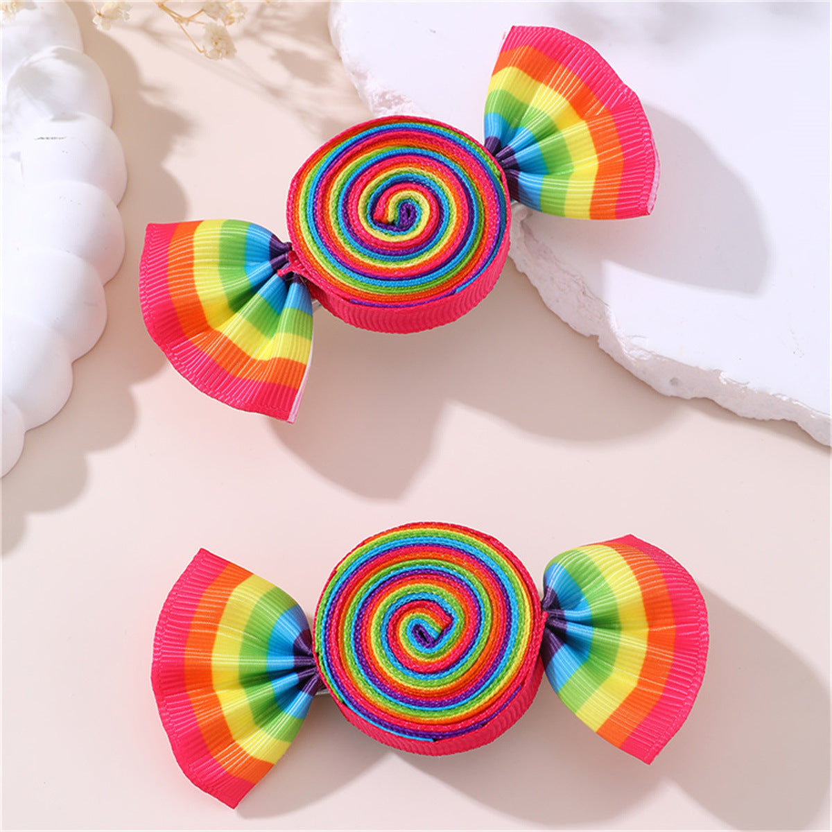 Wholesale Candy Flower Headwear Duckbill Clip Back of Head Bow