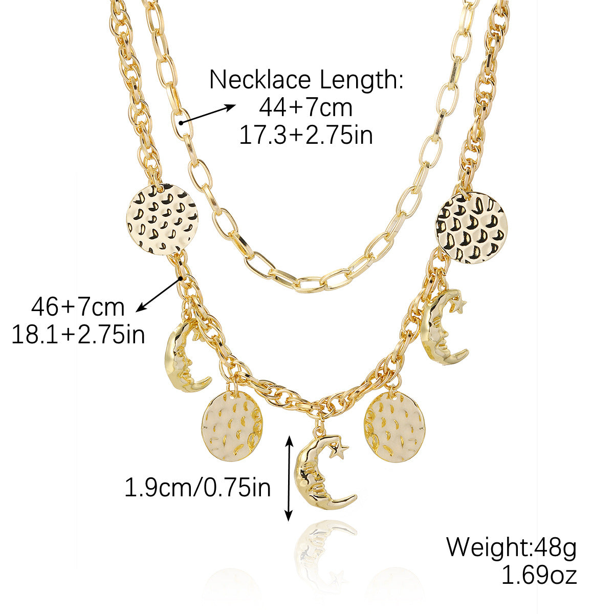 Wholesale Devil's Eye Premium Alloy Exaggerated Necklace