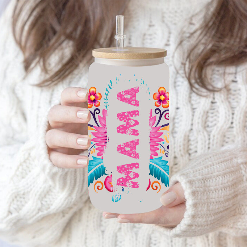Wholesale Cartoon Cute Mother' s Day Theme 16oz Cup UV DTF Wraps