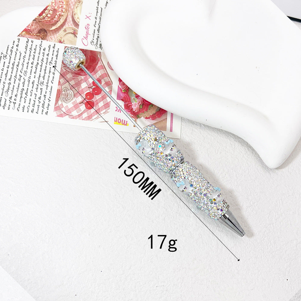 Wholesale  5pcs Fruit Cartoon Cute Full Diamond Fancy Beadable Pens