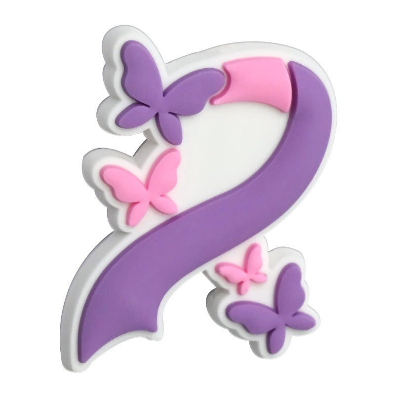 Wholesale Random 100pcs Colorful Ribbon Beads PVC Soft Rubber Beads Focal Beads