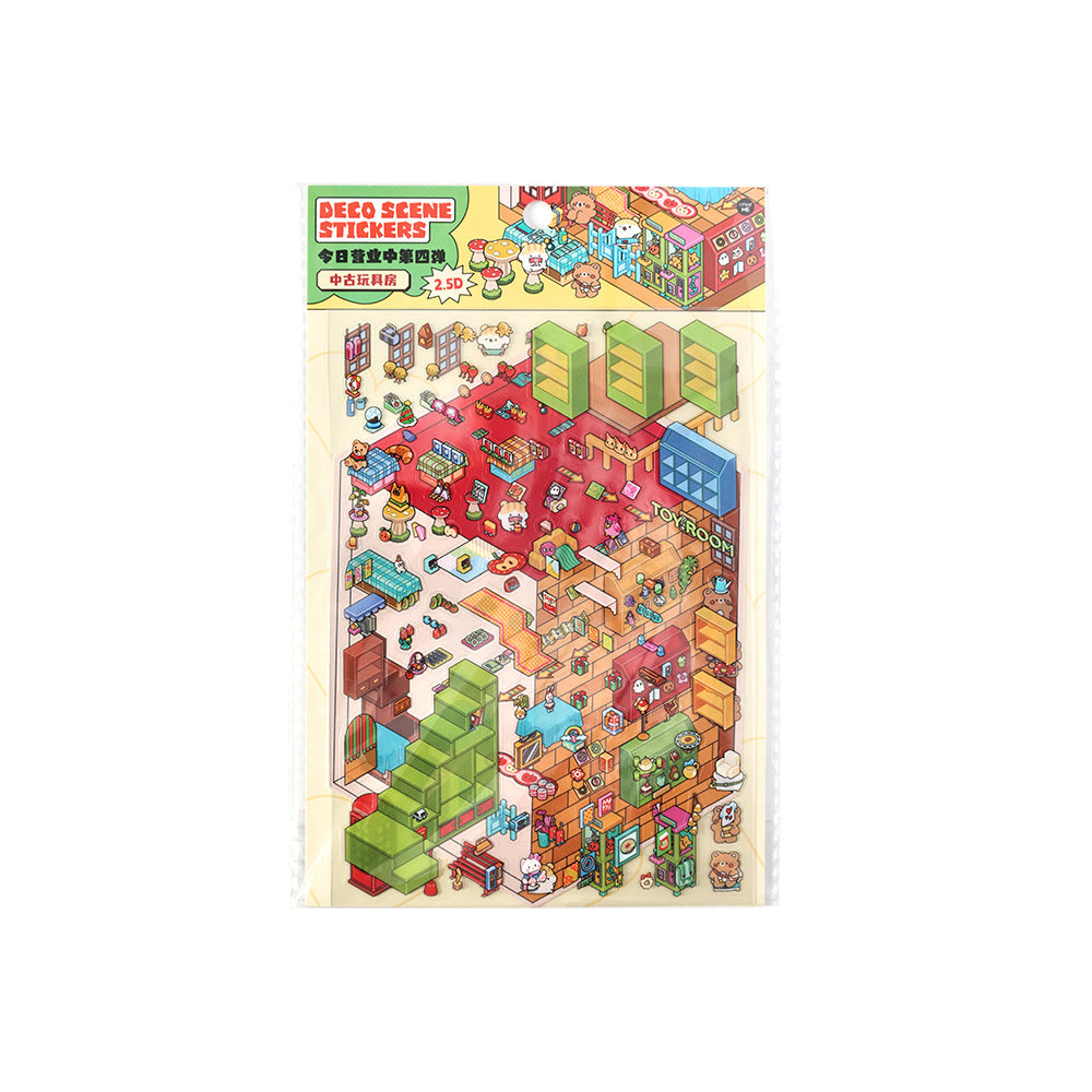 Wholesale Today' s fourth round of business 2. 5D landscape stickers DIY decoration