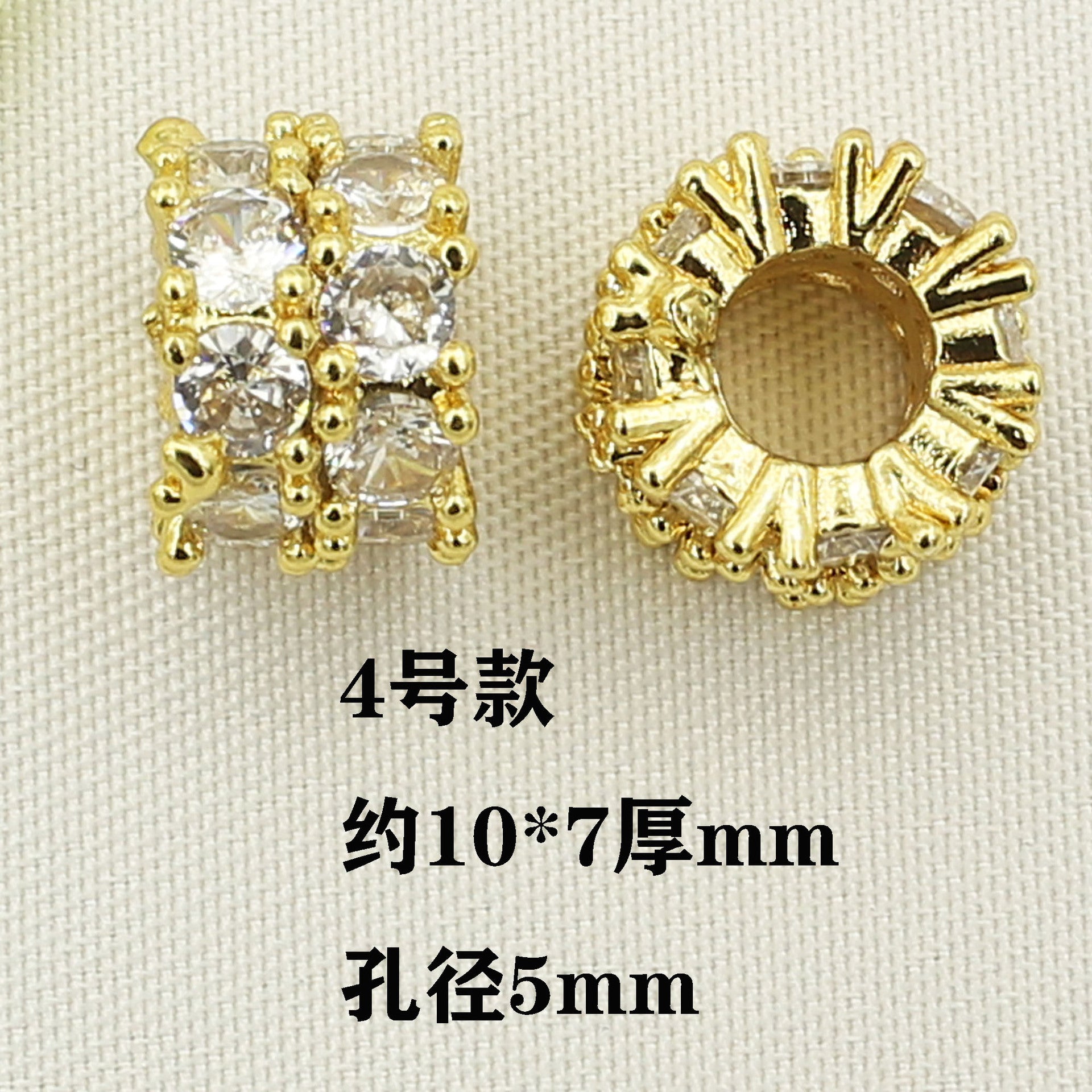 Wholesale 10pcs Copper plated gold colorbeaded bracelet