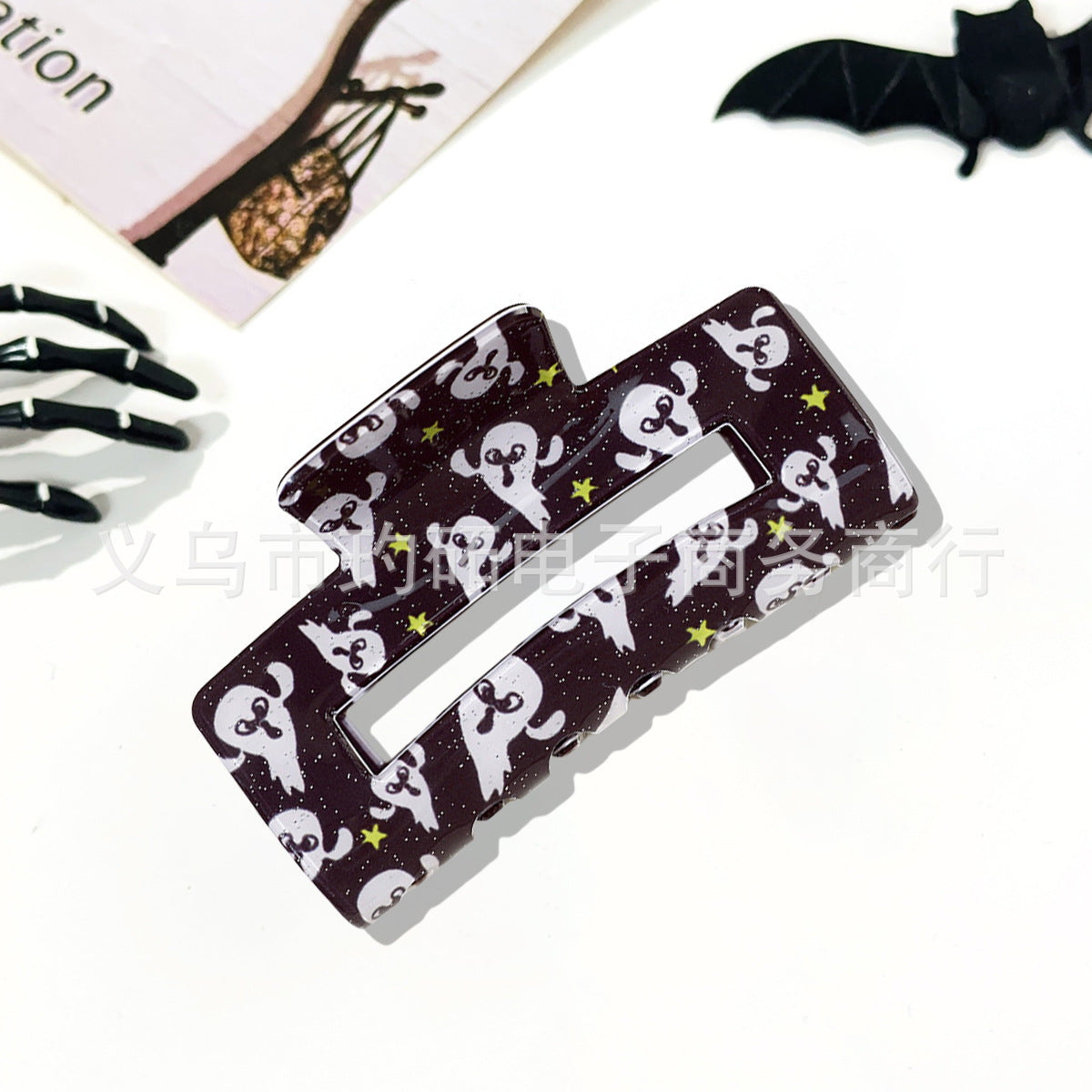 Wholesale  Skull Bat Ghost Square Grab Clip