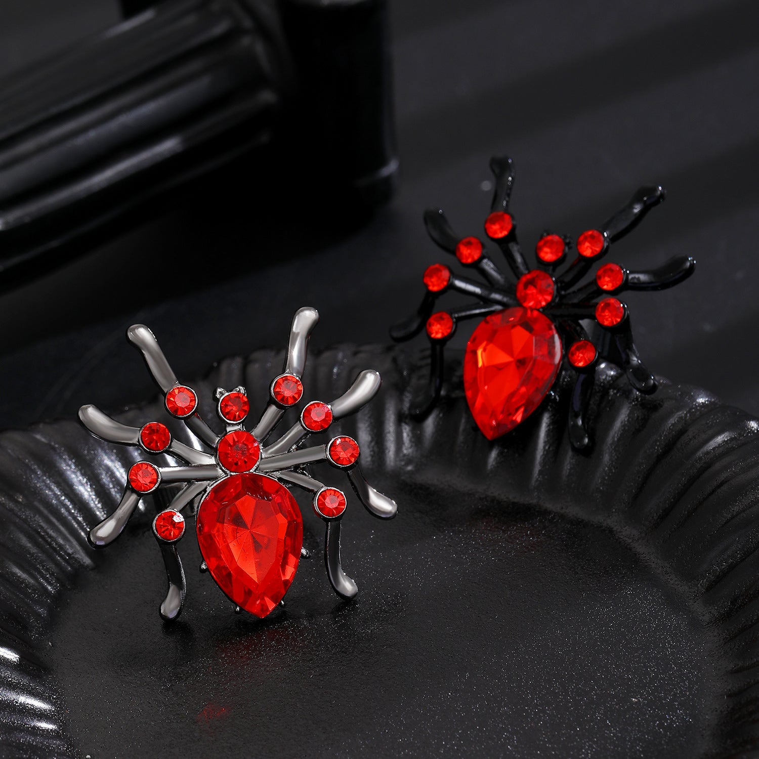 Wholesale Gothic  Ring Women  Dark Style Adjustable Zinc Alloy Finger Ring Jewelry Accessory Gift