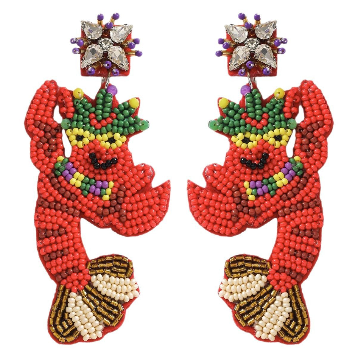 Wholesale Festive Handmade Rice Bead Earrings