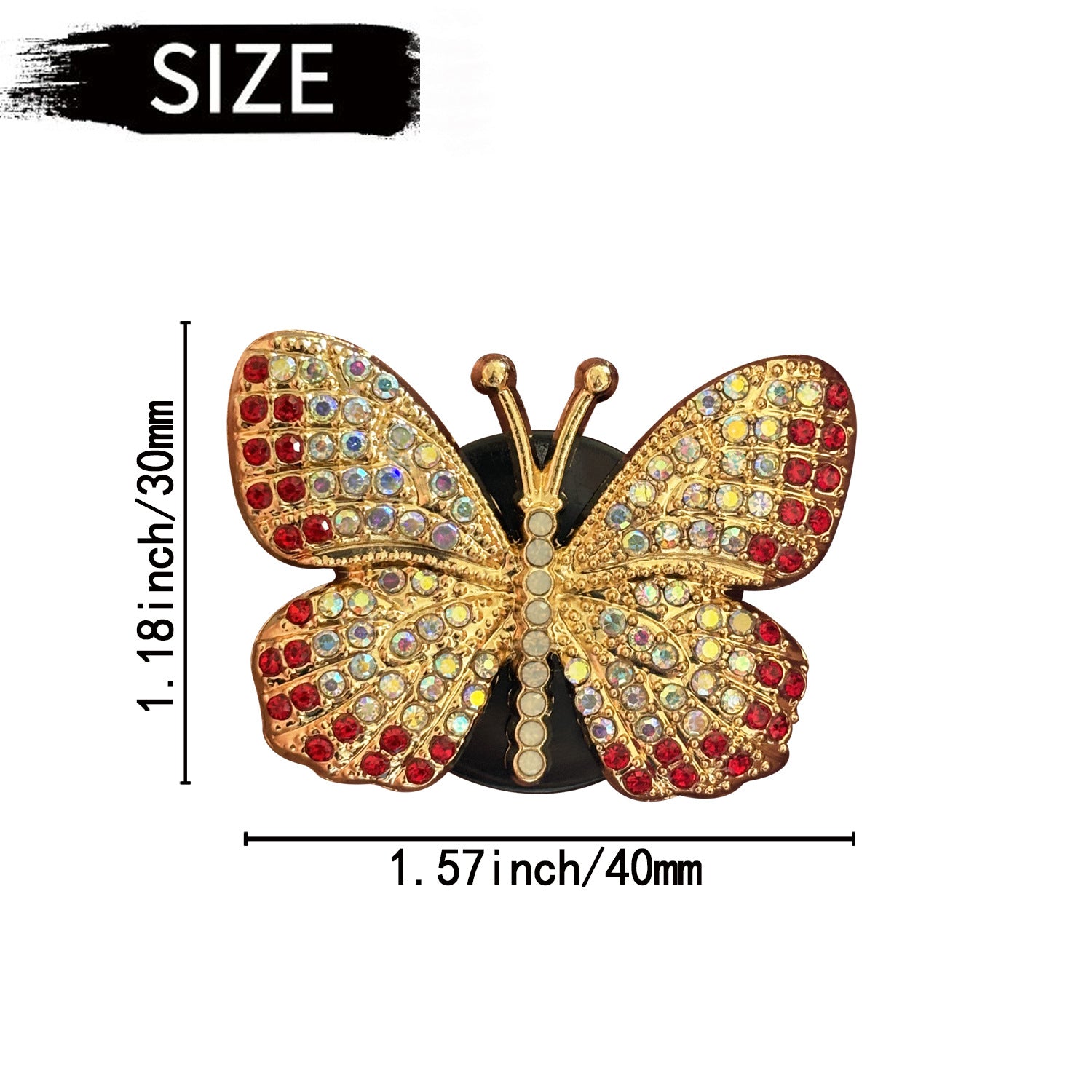 Wholesale car interior perfume clip exquisite butterfly diamond air conditioning air outlet goddess temperament car aromatherapy clip