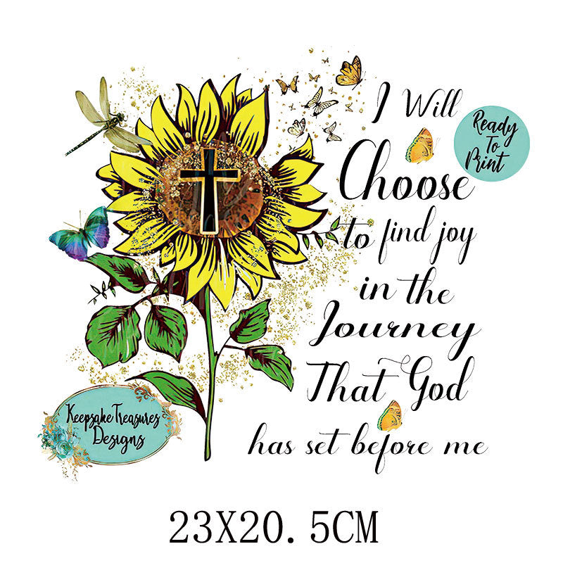 Wholesale Sunflower heat transfer printing UV DTF Ready to Press Transfers Wraps