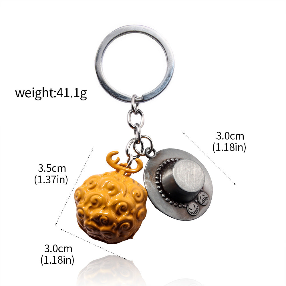 Wholesale Alloy Devil Fruit Pendant Keychain