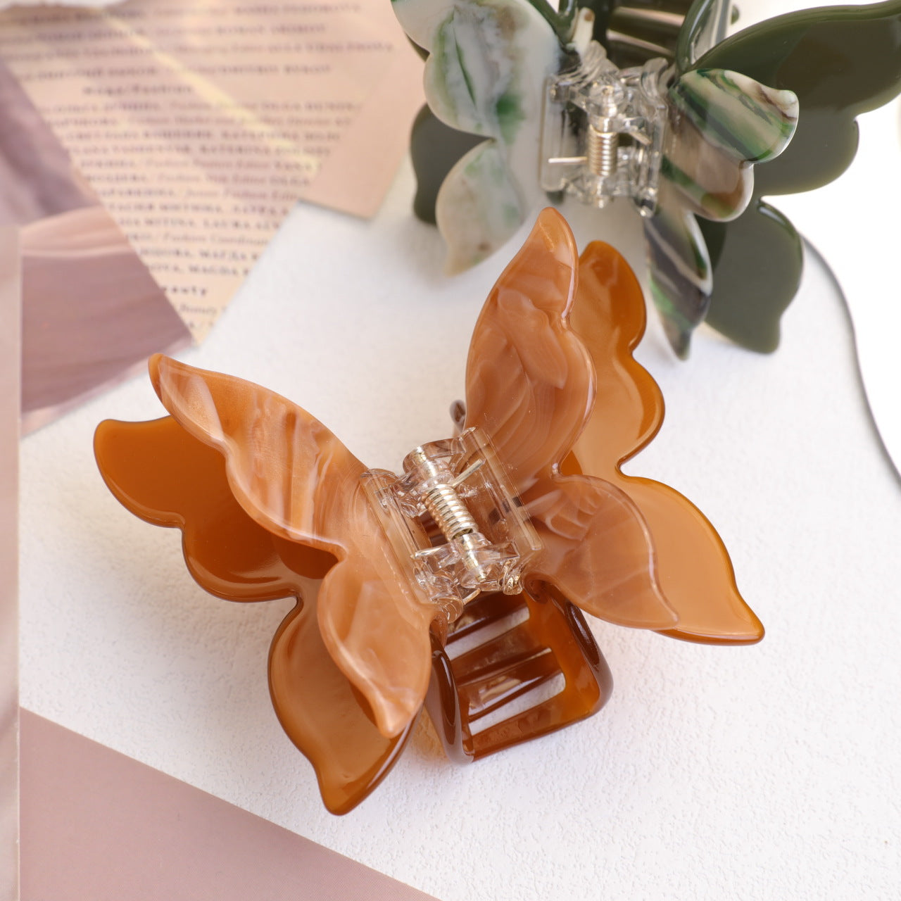 Wholesale Acetate Double Layer Colorful Hair Clips