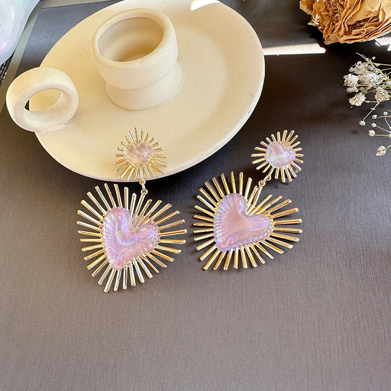 Pendientes de amor acrílico al por mayor