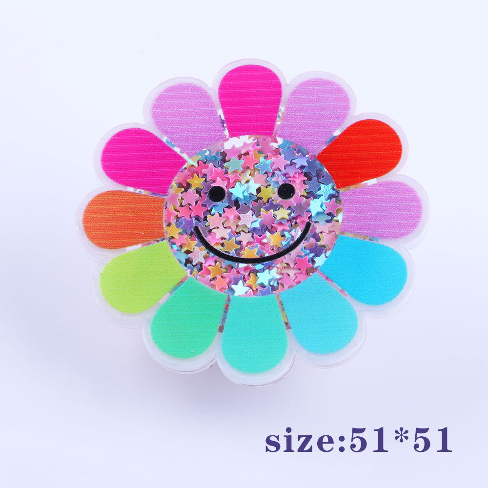 Wholesale 10pcs/pack  Cartoon quicksand Acrylic Flatback