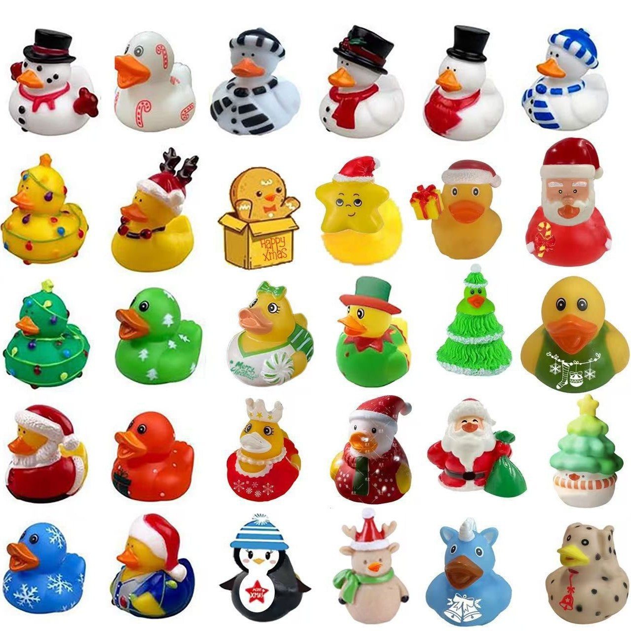 Wholesale 120pcs New Christmas swimming pool duck snowman toy duck