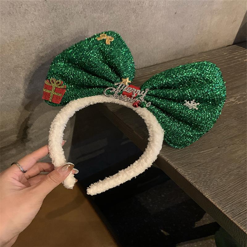 Wholesale Christmas Elk Plush Hair Hoops