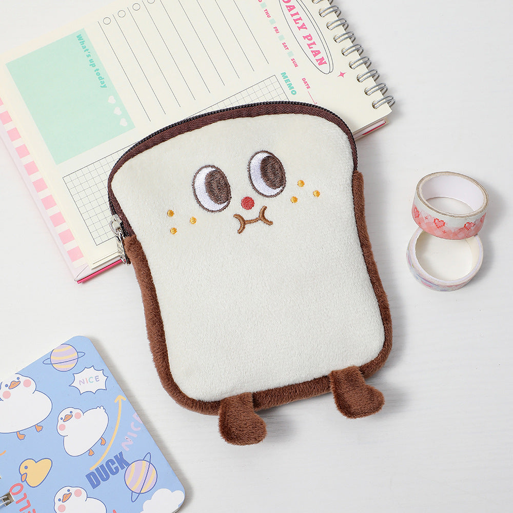 Wholesale Cartoon Toast Plush Coin Purse