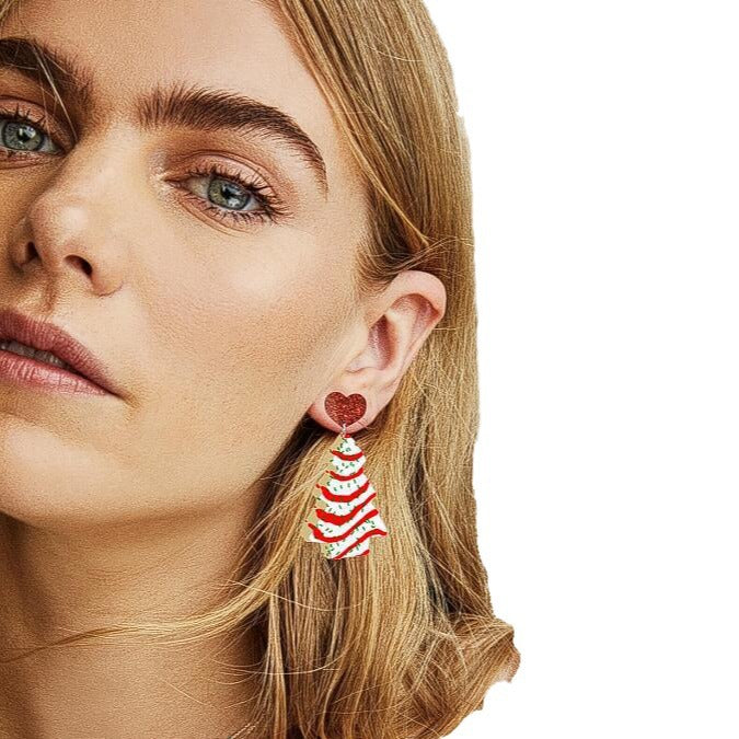 Wholesale Christmas Tree Rainbow Koala Dinosaur Cactus Acrylic Earrings