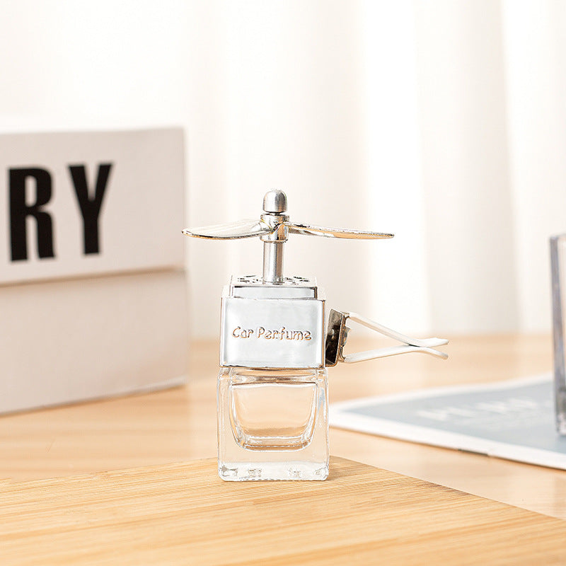 Wholesale Gold, Silver and Black Square Airplane Air Outlet Perfume Empty Bottle Car Decoration