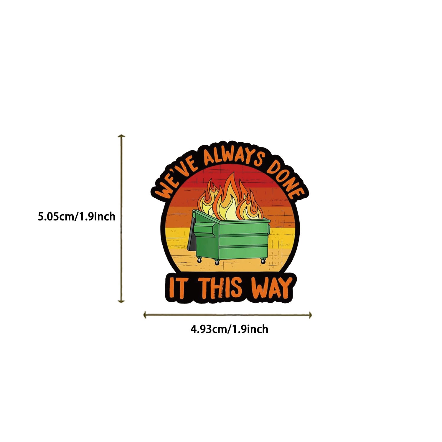 Wholesale  cartoon dustbin fire series stickers DIY stickers