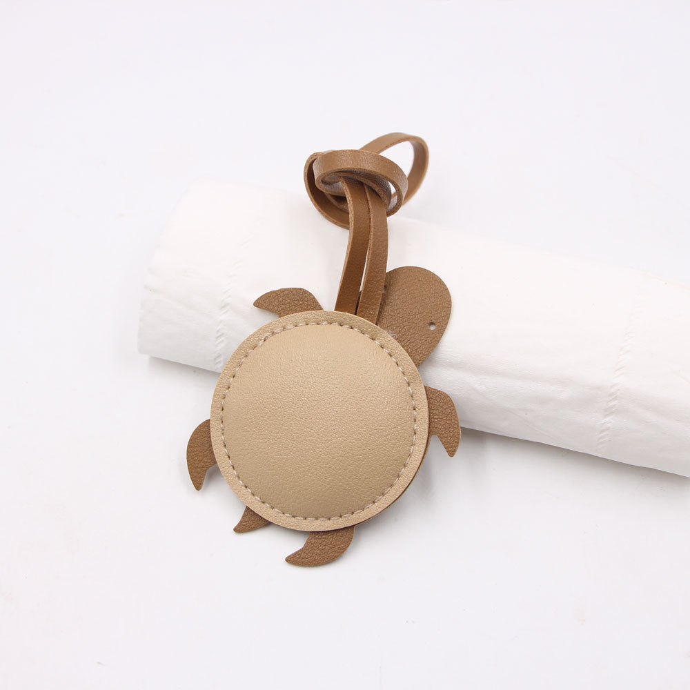 Wholesale Dark Green Stuffed Turtle Bag Charm Lanyard Artificial Leather Fashion Accessory