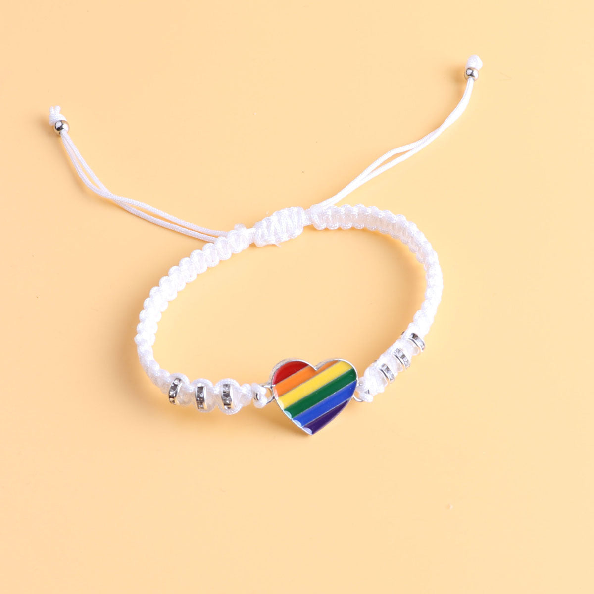Wholesale Rainbow Hand-woven Friendship Couple Bracelet