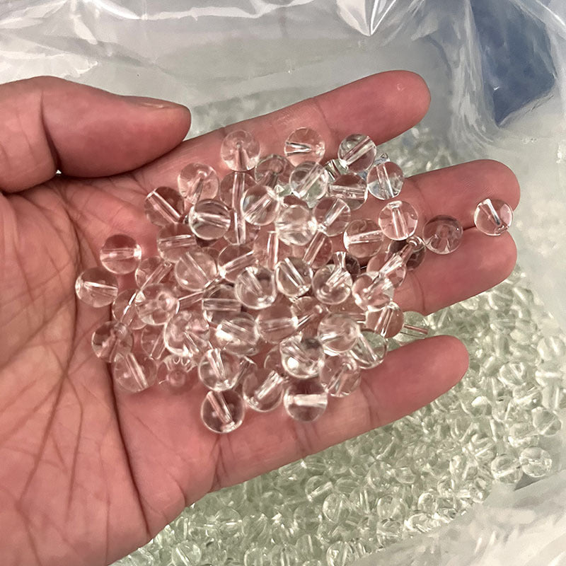 Wholesale Glazed Glass Imitation Obsidian Black Loose Beads 6Mm Round For DIY Jewelry Making Fashion Accessory Boutique Resale