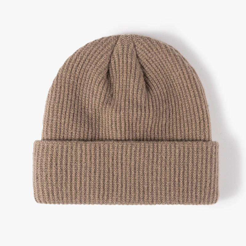 Wholesale All-match Solid Color Wool Knitted Hat