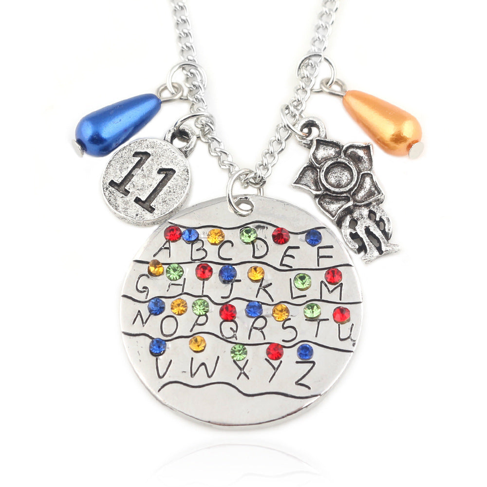 Wholesale Film Season Necklace Bulb Letter Pendant Necklace