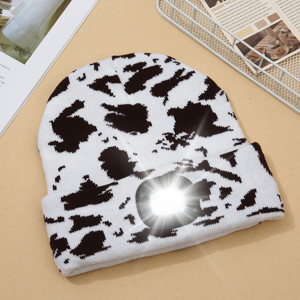 Wholesale Thickened Cow Light Outdoor Sports Knitted Hat