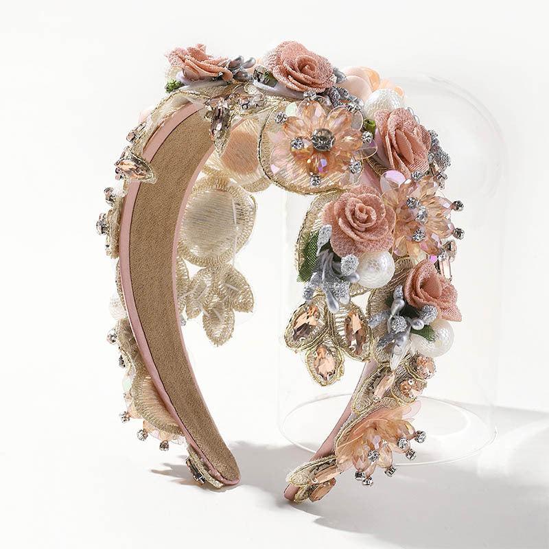 Wholesale Baroque Rhinestones Polyester Headband