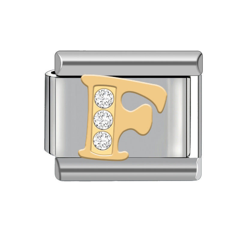 Wholesale Italian Charm Bracelet 9mm DIY Stitched Detachable Monogram Diamond Combination Bracelet