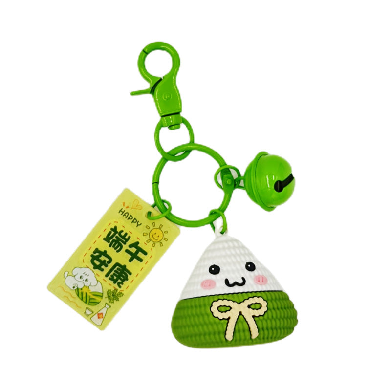 Wholesale Dragon Boat Festival Zongzi Silicone Keychain