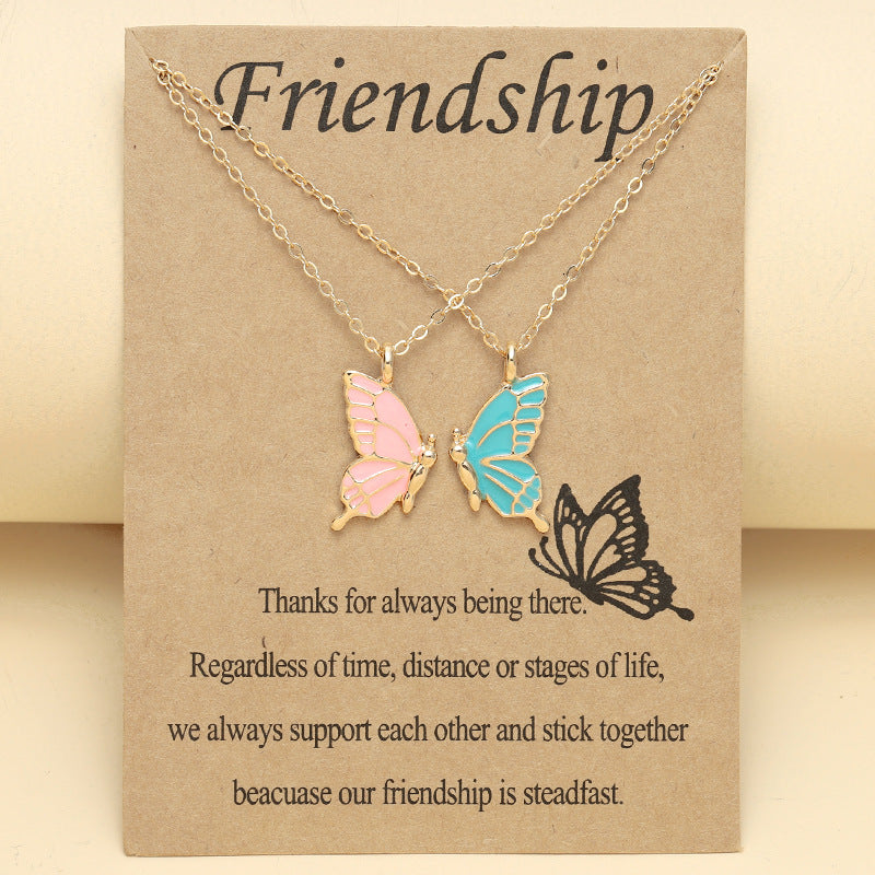 Wholesale Colorful Butterfly Clavicle Chain