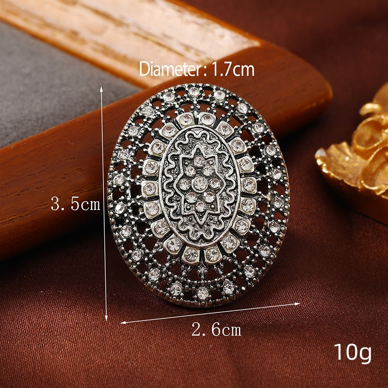 Wholesale Vintage Bohemian Exaggerated Gold Tassel Ring