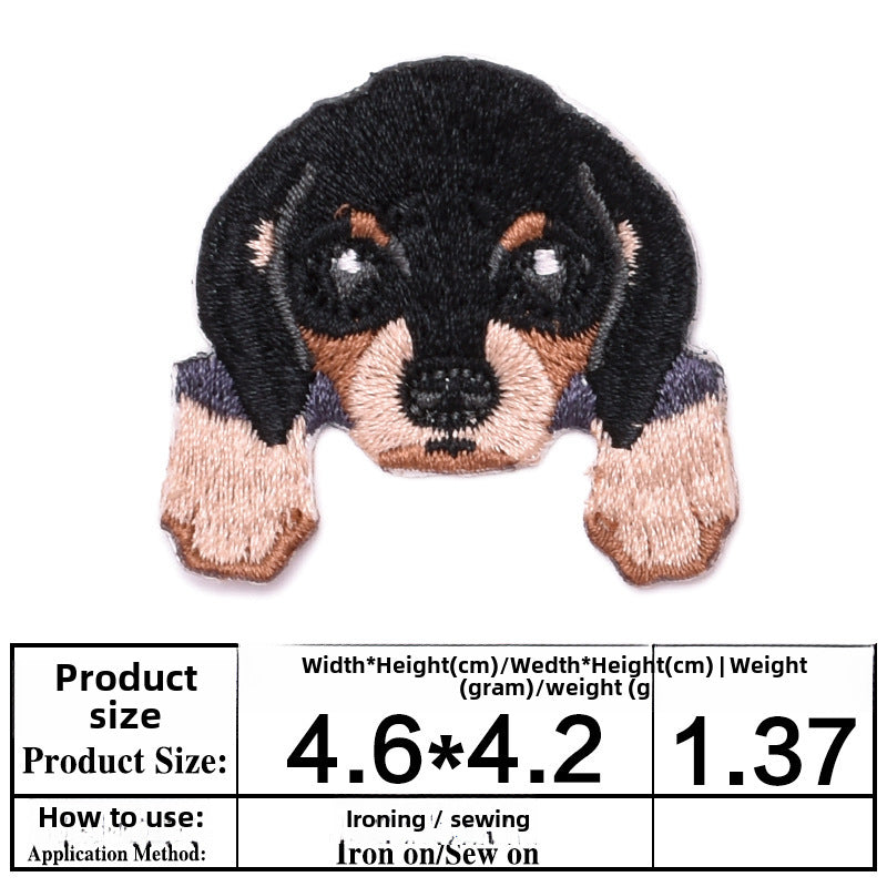 Wholesale Puppy Head Animal Embroidery Patch