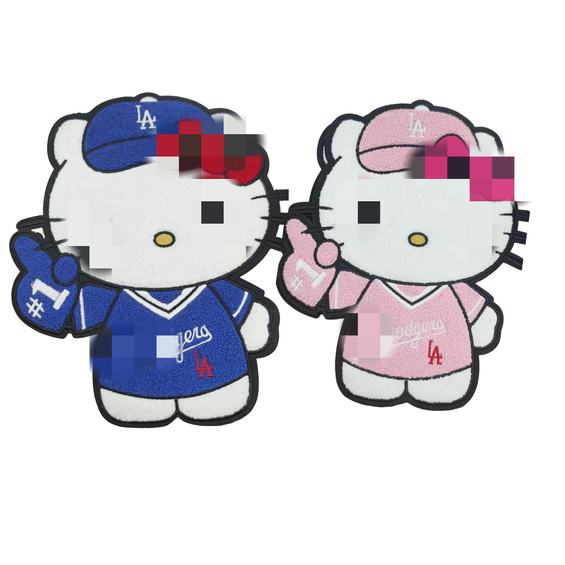 Wholesale LA Team Football Embroidered Patch Pink Hot Melt Adhesive Design For Coats And Bags Boutique Resale OLY Exclusive