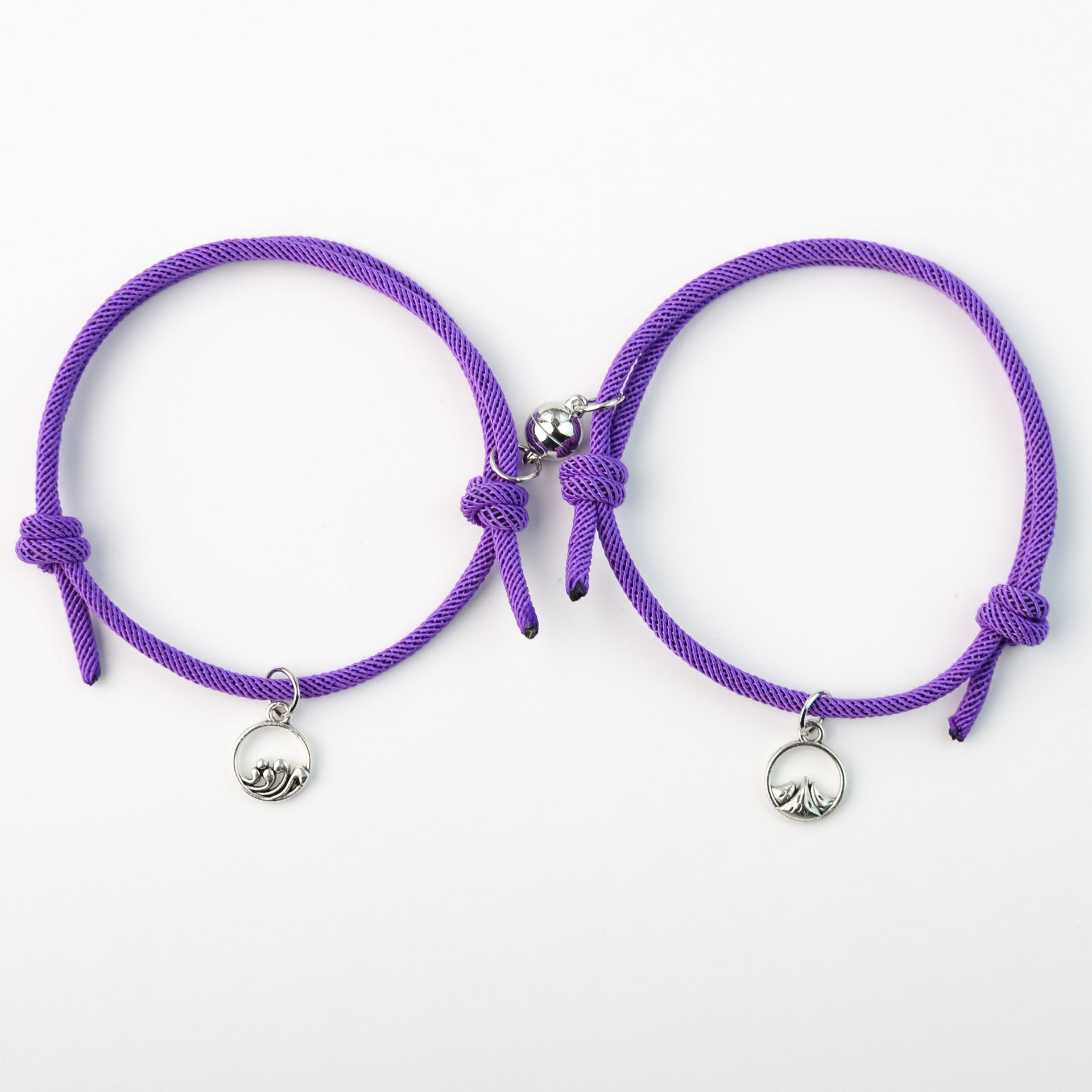 Wholesale  Magnetic Attraction Couple Pair Braided Cord Bracelets