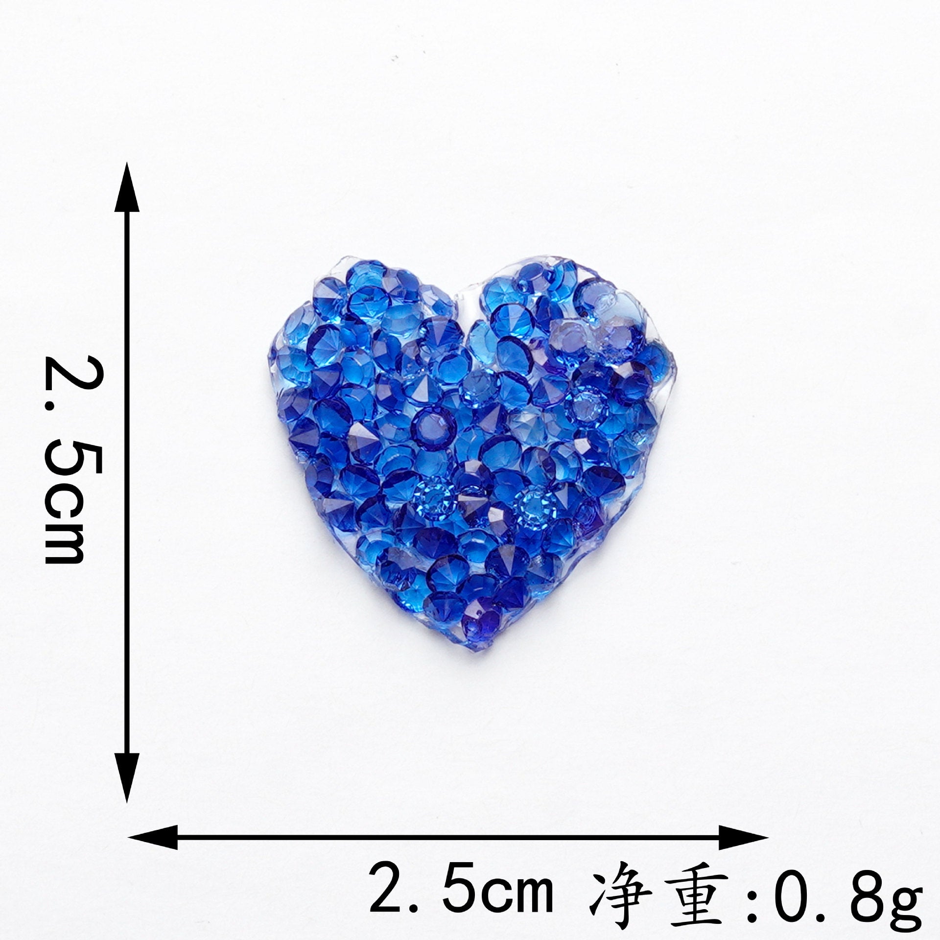 Wholesale 6 color hot melt adhesive heart-shaped rhinestone embroidery DIY Patches