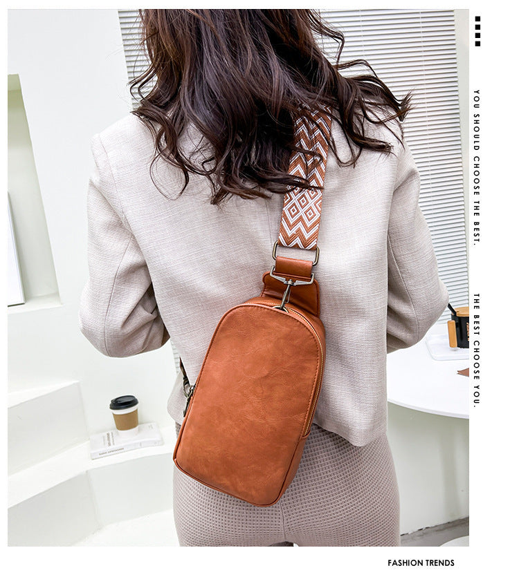 Wholesale Western Style PU Cow Print Leopard Print Sunflower Chest Bag Crossbody Bag