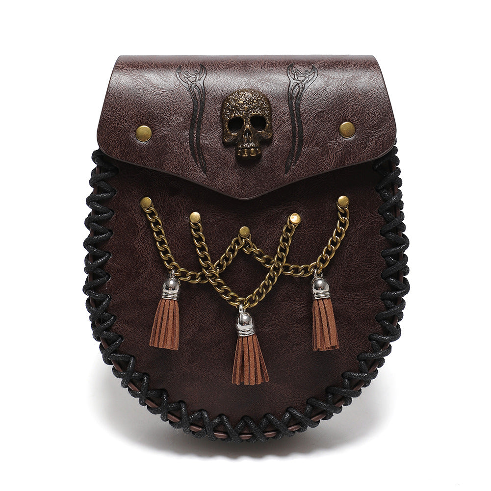 Wholesale PU Viking Style Medieval Knight European and American Retro Embossed Waist Bags