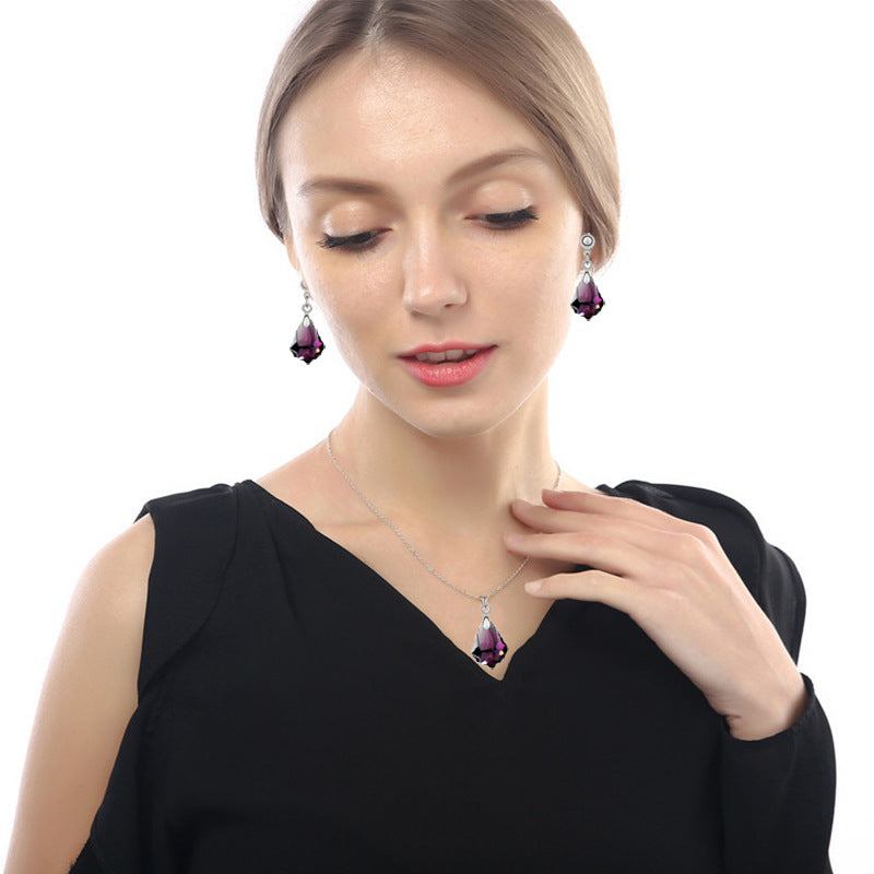 Wholesale Baroque Maple Leaf Earrings Crystal Jewelry