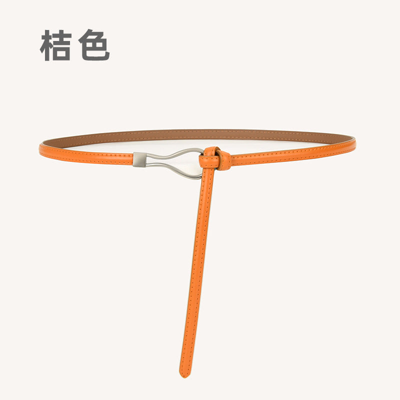 Wholesale Non-porous Genuine Leather Thin Versatile Belt