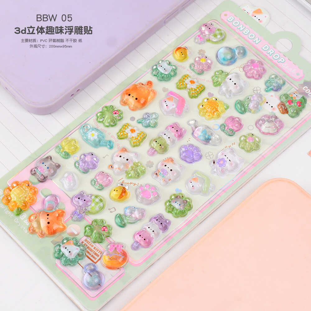 Wholesale Cartoon Animal Star Ghost 3D Stickers