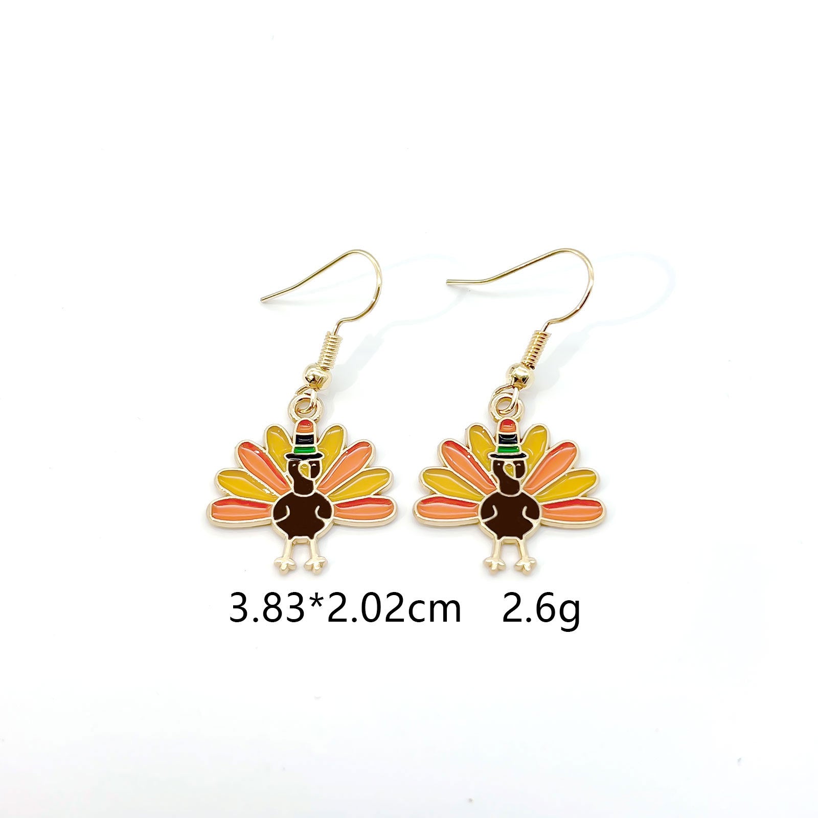 Wholesale Thanksgiving Earrings With Cartoon  Maple Leaf Sunflower Pumpkin Design Zinc Alloy Fall Harvest Jewelry Accessory For Parties
