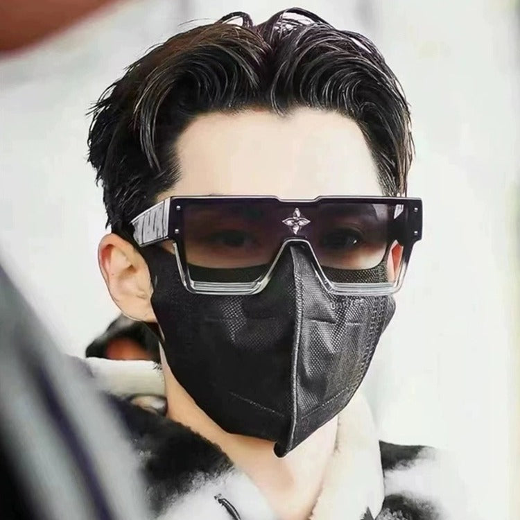 Wholesale Tong Jincheng Same Style Glasses Large Frame Siamese Trendy Sunglasses