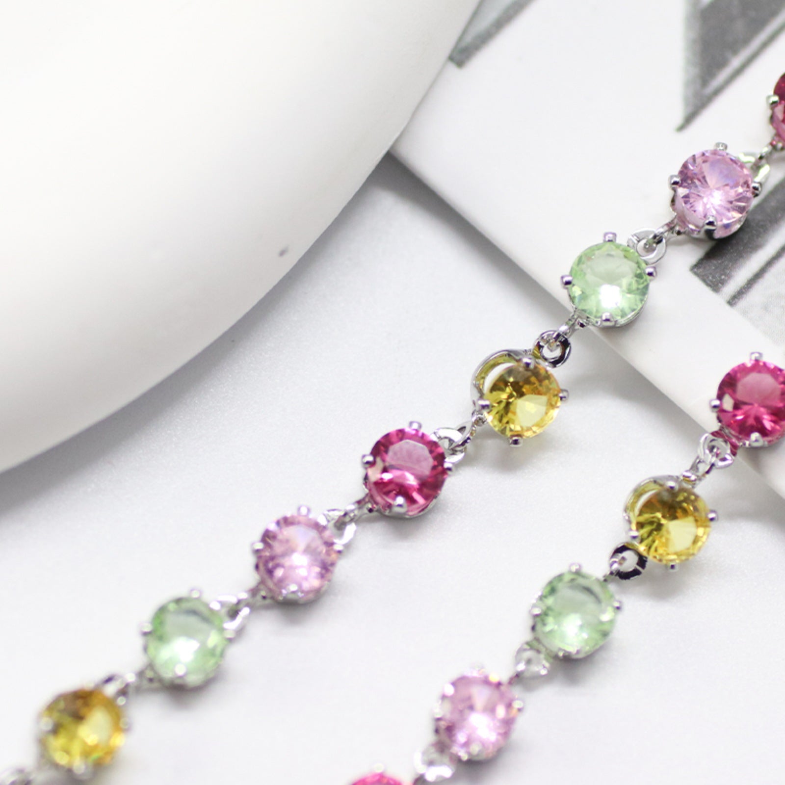 Wholesale Octagonal Millennium Rose Cut Zirconia Bracelet
