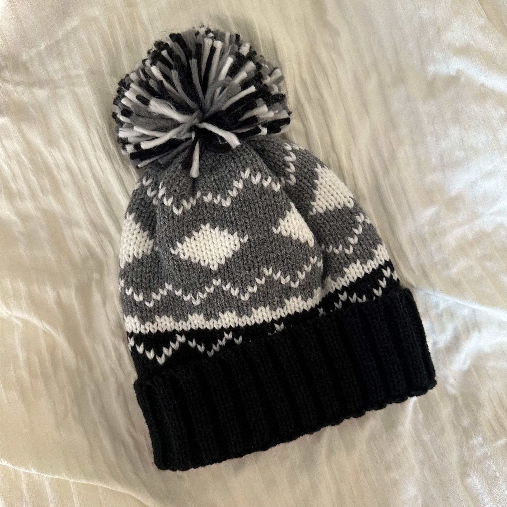 Wholesale Autumn and Winter Rhombus Wool Hat Thickened Warm Acrylic Knitted Hat