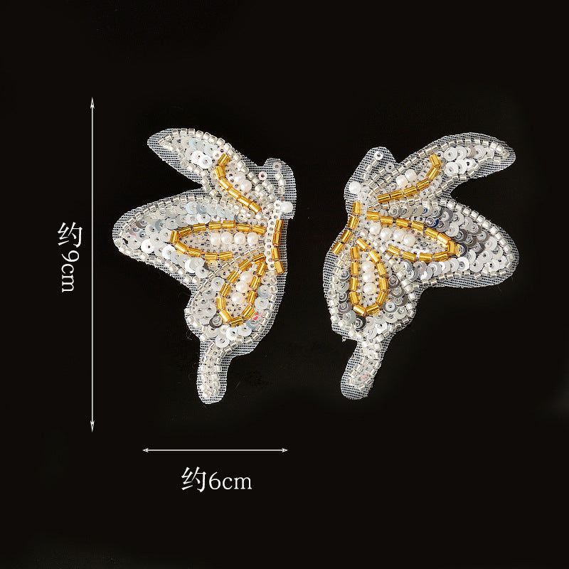 Wholesale Gold Sequin Butterfly Starfish Patch DIY Craft Supply For Clothing Decoration Party And Everyday Use